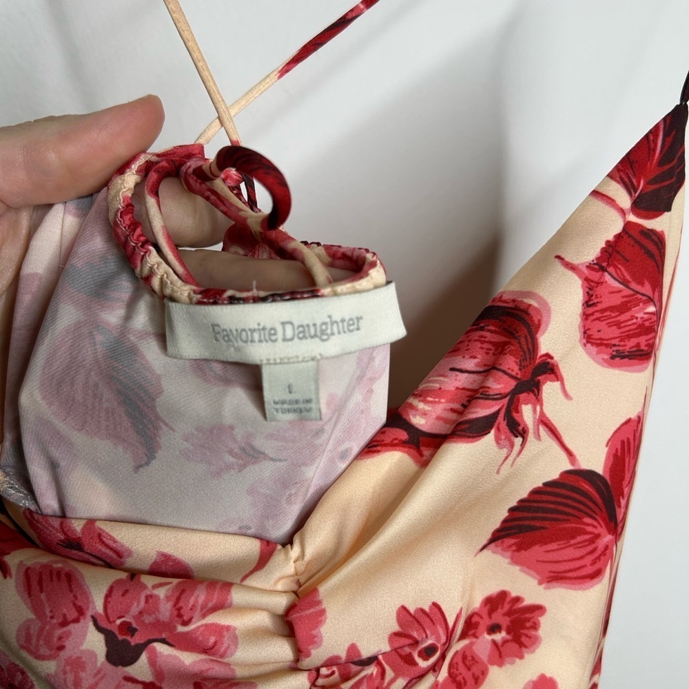 Favorite Daughter The Envy Slip Midi Dress in Rose Multi Size Large - Picture 8 of 10